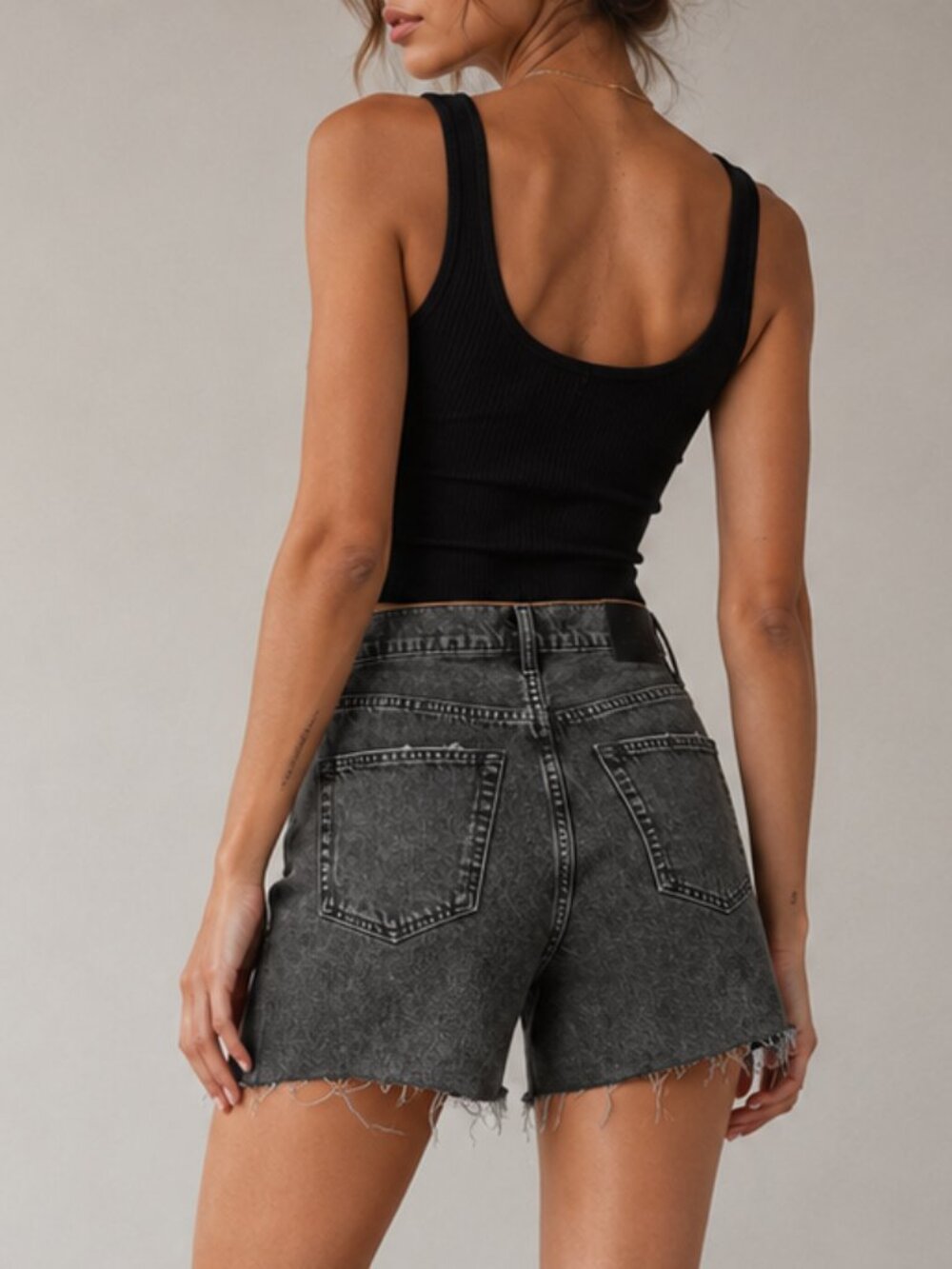NEW Anine Bing Kat High Rise Jean Shorts Size 26 - Picture 2 of 12